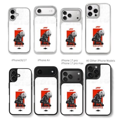 Max Verstappen F1 Red Bull racing Chris Brown Phone Case Black Electroplated Silver For Iphone 11 To 17
