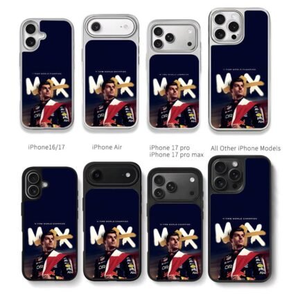 Max Verstappen Red Bull 4x F1 Champ Chris Brown Phone Case Black Electroplated Silver For Iphone 11 To 17