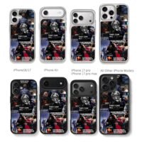 Max Verstappen Red Bull F1 collage Chris Brown Phone Case Black Electroplated Silver For Iphone 11 To 17