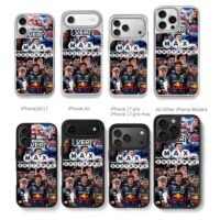 Max Verstappen Red Bull F1 collage Chris Brown Phone Case Black Electroplated Silver For Iphone 11 To 17