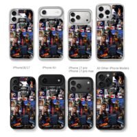 Max Verstappen Red Bull F1 collage Chris Brown Phone Case Black Electroplated Silver For Iphone 11 To 17