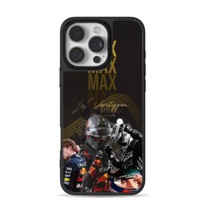 Max Verstappen Red Bull F1 collage iPhone 16 Pro Max Black Case