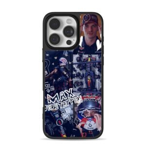Max Verstappen Red Bull F1 collage iPhone 16 Pro Max Black Case