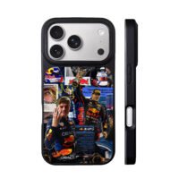 Max Verstappen Red Bull F1 collage iPhone 17 Pro Max Black Case