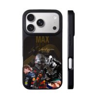 Max Verstappen Red Bull F1 collage iPhone 17 Pro Max Black Case