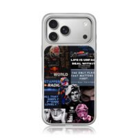 Max Verstappen Red Bull F1 collage iPhone 17 Pro Max Electroplated Silver Case1