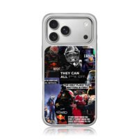 Max Verstappen Red Bull F1 collage iPhone 17 Pro Max Electroplated Silver Case1