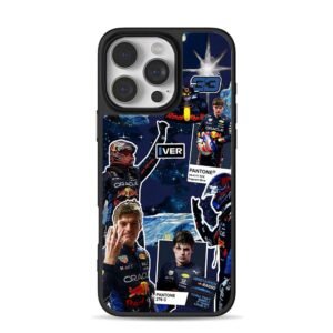 Max Verstappen Red Bull F1 race art iPhone 16 Pro Max Black Case