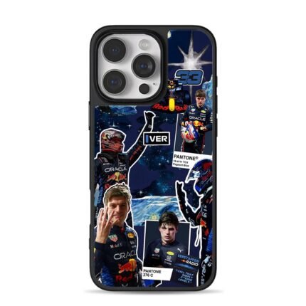 Max Verstappen Red Bull F1 race art iPhone 16 Pro Max Black Case