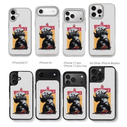 Max Verstappen Red Bull F1 race car Chris Brown Phone Case Black Electroplated Silver For Iphone 11 To 17