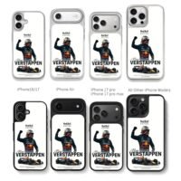 Max Verstappen Red Bull F1 race car Chris Brown Phone Case Black Electroplated Silver For Iphone 11 To 17