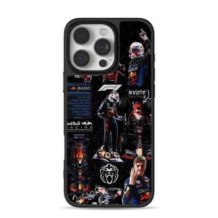 Max Verstappen Red Bull F1 racing iPhone 16 Pro Max Black Case