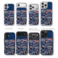 Max Verstappen Red Bull F1 stickers Chris Brown Phone Case Black Electroplated Silver For Iphone 11 To 17