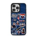 Max Verstappen Red Bull F1 stickers iPhone 16 Pro Max Black Case