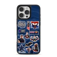 Max Verstappen Red Bull F1 stickers iPhone 16 Pro Max Black Case