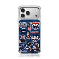 Max Verstappen Red Bull F1 stickers iPhone 17 Pro Max Electroplated Silver Case1