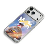 Max Verstappen Red Bull F1 with MAX iPhone 17 Pro Max Electroplated Silver Case2
