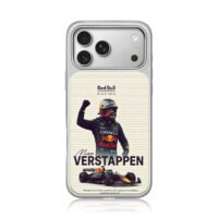 Max Verstappen Red Bull Racing F1 car iPhone 17 Pro Max Electroplated Silver Case1