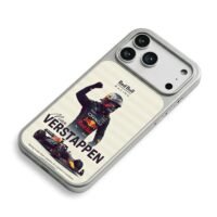 Max Verstappen Red Bull Racing F1 car iPhone 17 Pro Max Electroplated Silver Case2