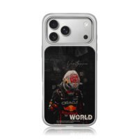 Max Verstappen RedBull F1 champ art iPhone 17 Pro Max Electroplated Silver Case1