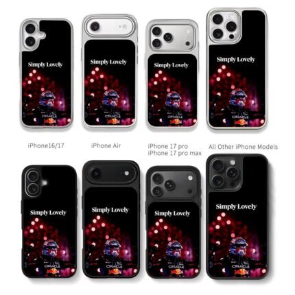 Max Verstappen Simply Lovely F1 Chris Brown Phone Case Black Electroplated Silver For Iphone 11 To 17