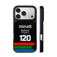 Maxell T120 HGX videocassette label iPhone 17 Pro Max Black Case