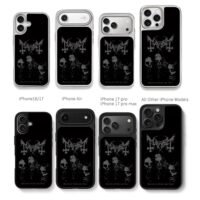 Mayhem black metal zombie skull art Chris Brown Phone Case Black Electroplated Silver For Iphone 11 To 17