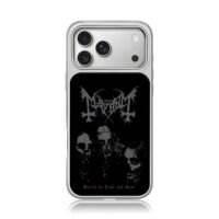 Mayhem black metal zombie skull art iPhone 17 Pro Max Electroplated Silver Case1