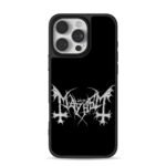 Mayhem inverted bat cross logo iPhone 16 Pro Max Black Case