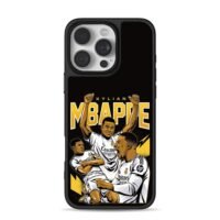 Mbappe Real Madrid celebrating art iPhone 16 Pro Max Black Case