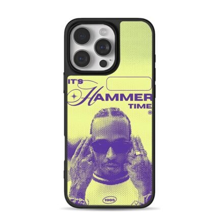 MC Hammer Its Hammer Time halftone iPhone 16 Pro Max Black Case