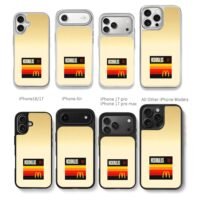 McDonalds stripe golden arches logo Chris Brown Phone Case Black Electroplated Silver For Iphone 11 To 17