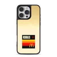 McDonalds stripe golden arches logo iPhone 16 Pro Max Black Case