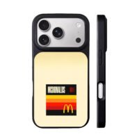 McDonalds stripe golden arches logo iPhone 17 Pro Max Black Case