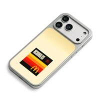 McDonalds stripe golden arches logo iPhone 17 Pro Max Electroplated Silver Case2