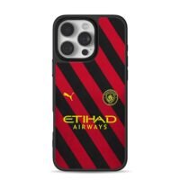MCFC Puma Etihad stripe jersey iPhone 16 Pro Max Black Case