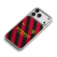 MCFC Puma Etihad stripe jersey iPhone 17 Pro Max Electroplated Silver Case2