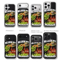 McLaren Boy Lando Norris F1 art Chris Brown Phone Case Black Electroplated Silver For Iphone 11 To 17