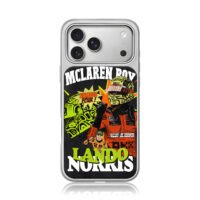 McLaren Boy Lando Norris F1 art iPhone 17 Pro Max Electroplated Silver Case1