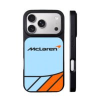 McLaren F1 blue orange black livery iPhone 17 Pro Max Black Case