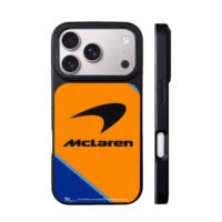 McLaren F1 logo orange blue livery iPhone 17 Pro Max Black Case