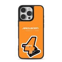McLaren F1 Norris 4 Orange Graphic Phone Case for iPhone 11-17 & Samsung Galaxy S24-S26