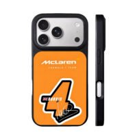 McLaren F1 Norris 4 Orange Graphic iPhone 17 Pro Max Black Case