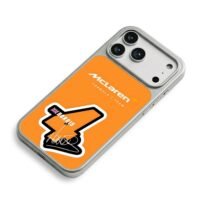 McLaren F1 Norris 4 Orange Graphic iPhone 17 Pro Max Electroplated Silver Case2