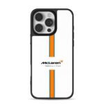 McLaren F1 orange blue stripe logo iPhone 16 Pro Max Black Case