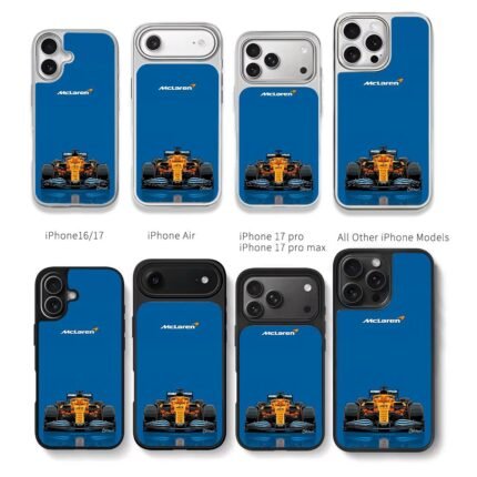 McLaren F1 race car blue background Chris Brown Phone Case Black Electroplated Silver For Iphone 11 To 17