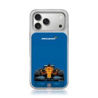 McLaren F1 race car blue background iPhone 17 Pro Max Electroplated Silver Case1