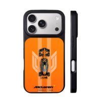 McLaren F1 race car orange top view iPhone 17 Pro Max Black Case