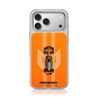 McLaren F1 race car orange top view iPhone 17 Pro Max Electroplated Silver Case1