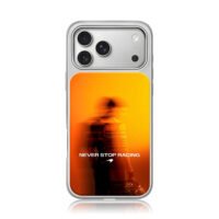 McLaren F1 racer Never Stop Racing iPhone 17 Pro Max Electroplated Silver Case1